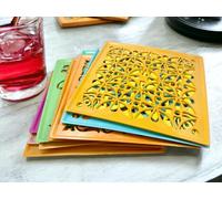 SESONBY Set di 6 stencil quadrati grandi da 20,3 cm per realizzare stencil per Jali Rangoli Rangoli Strumenti Diwali Rangoli Strumenti pre-disegnati design design può variare