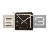 Sessanta orologio design da parete 3 elementi legno sabbia