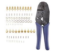 Sessleger 10 Pezzi Connettori Coassiali e Femmina SMA e Pinza Crimpatrice per Estensione Antenna WiFi SMA-RG174 RG316