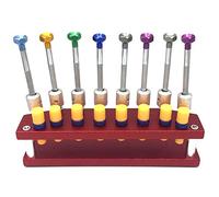 Sessleger 8 Cacciavite per orologio con strumento di supporto in metallo per set di cacciaviti per orologio di riparazione, -Argent & Rouge