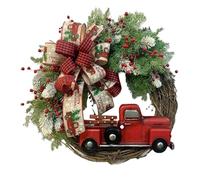 Sessleger Ghirlanda di Decorazioni Natalizie per Camion Rosso Decorazioni Vintage in Legno Ghirlanda di Natale Decorazioni da Appendere per Il Raccolto Autunnale Ringraziamento 1 Pezzo
