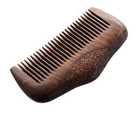 Sessleger Pettine tascabile Legno di Verde Naturale Super Narrow Dente Legno Pettini Statici Pidocchi Barba Pettine Acconciatura Pettine in Legno