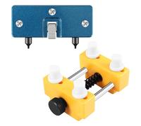Sessleger Reglable Opener Back Case Premere Più Closer Remover Strumento di Riparazione Orologio e Caso Indietro Opener Riparazione Remover Holder Strumento, Blu e giallo.