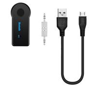 Sessleger Ricevitore Bluetooth 2 in 1 Adattatore di Musica Audio Ausiliare 3,5 mm con Funzionalità Vivavoce Connettività USB BT