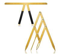 Sessleger Righello sopracciglio 2 pezzi righello di posizionamento a 3 punti sopracciglio Golden Proportion Caliper Ruler Gold