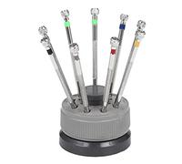 Sessleger Set di cacciaviti di precisione in acciaio da 0,5 a 2,5 mm di orologio portatile Assortimento di strumenti a fessura 9 pezzi per la riparazione di orologi, Come illustrato