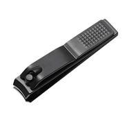 Sessleger Tagliaunghie nero in acciaio inossidabile per unghie e unghie super affilate strumento per manicure tagliaunghie naso piatto S