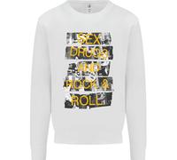 Sesso Droga & Rock & Rotolo Chitarra Musica Erba Uomo Felpa Maglione
