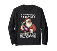Sessuale Innuendo Santa Rude Natale Maglia a Manica