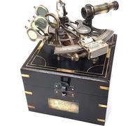 Sestante nautico J.Scott London Vintage ottone antico sestanti con scatola strumento di navigazione calibrato educativo 5 pollici