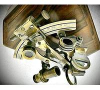 Sestante Ottone in Scatola di Legno - Sestante Nautico Ottone