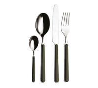 Sestiglia c/g fantasia in Acciaio Inossidabile, colore Wenge, Lavabile in lavastoviglie Nero