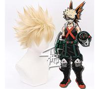 Sesto My Hero Academia Bakugou Katsuki Bakugo Corto Lino Bionda Resistente Al Calore Baku no Hero Cosplay Parrucca