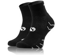 sesto senso 1 Paia Calze Spugna Sportive Colorate Corte Cotone Donna Uomo 47-50 Nero