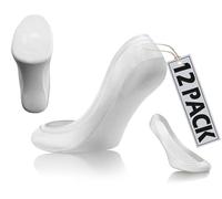 sesto senso 12 paia Calzini Donna Fantasmini Invisibili Tinta Unita Salvapiede Eleganti Antiscivolo in Silicone 35-38 12 paia White Bianco