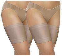 sesto senso 2 Paia Bande Elastiche Anti Sfregamento Fasce Cosce Elastico con 4 Strisce di Silicone Liscio Bianco 65-70 L