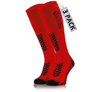 sesto senso 3 paia Alte Calze a Compressione Sportive Donna Uomo per Sport 43-47 3 Pack Rosso