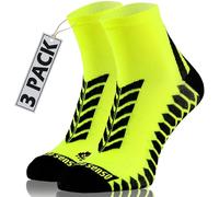 sesto senso 3 Paia Calzini Sportivi Donna Uomo Calze da Corsa Corte Colorate 35-38 Giallo