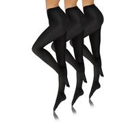 sesto senso 3 Paia Collant Donna Nero in Microfibra Opaco 40 Den 2 XS-S Nero