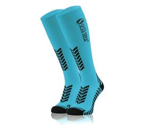 sesto senso Alte Calze a Compressione Calzettoni Sportive Donna Uomo per Sport 43-47 Blu