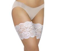 sesto senso Bande Elastiche Anti Sfregamento Fasce Cosce di Pizzo Antisfregamento Sexy elastiche con 4 Strisce di Silicone Bianco 65-70 L