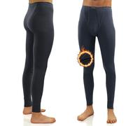 sesto senso Calzamaglia Lunga Uomo 100% Cotone Biancheria Intima Pantaloni Termici Funzionali M Grafite