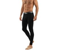 sesto senso Calzamaglia Lunga Uomo Cotone Biancheria Intima Pantaloni Termici Funzionali (3XL, Nero)