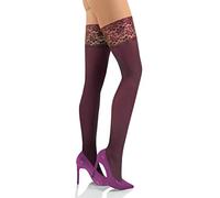 sesto senso Calze Autoreggenti Microfibra 50 den Coprenti Donna 1 Paio XL/XXL Bordeaux