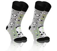 sesto senso Calze Divertenti Calzini Strani Dispari Colorati 2 Pack 35-38 Panda