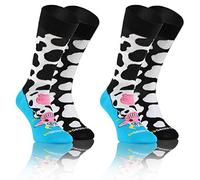 sesto senso Calze Divertenti Calzini Strani Dispari Colorati 2 Pack 39-42 Vac