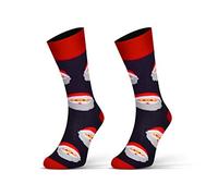 sesto senso Calze Lunghe Divertenti in Cotone Calzini Pazzi Colorati Fantasia Donna Uomo Funny Socks Unisex 35-38 Santa Claus Babbo Natale Natalizie