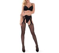 sesto senso Calze Rete con Cavallo Aperto Collant Donna Sexy con Cucitura Sul Retro SP_07 S/M Nero