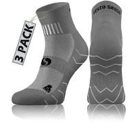 sesto senso Calze Spugna Sportive Colorate Corte Cotone Donna Uomo 3 Paia 39-42 Grigio