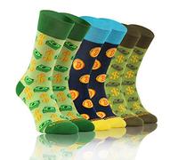 sesto senso Calzini Pazzo Funky Happy Divertente Colorato Cotone Donna Uomo 3 Paia Fantasia Dispari Dollar Bitcoin 43-46 3 I Soldi