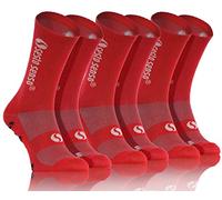 sesto senso Calzini Sportivi Rosso Uomo Donna Cotone Calzini Media Lunghezza 35-38 Red