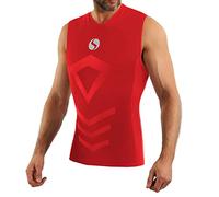 sesto senso Canottiera Camicia Sportiva da Uomo Biancheria Intima Termica a Compressione S/M Red Rosso