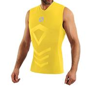 sesto senso Canottiera Camicia Sportiva da Uomo Biancheria Intima Termica a Compressione S/M Yellow Giallo