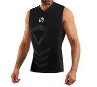 sesto senso Canottiera Camicia Sportiva da Uomo Biancheria Intima Termica a Compressione XXL/3XL Black Nero