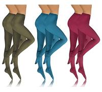 sesto senso Collant Donna in Microfibra Opaco 4 L0 Den 6 Pack Kaki scuro Turchese scuro Chiaretto 2 XS-S SET 6