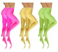 sesto senso Collant Donna in Microfibra Opaco 40 Den 6 Pack Giallo Rosa neon Verde neon 2 XS-S SET 4
