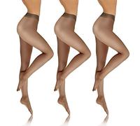 sesto senso Collant Trasparenti Donna 8 Den 3 Pezzi Invisible Pantyhose 3 M Nero 3 Pack