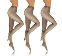 sesto senso Collant Trasparenti Donna 8 Den 3 Pezzi Invisible Pantyhose 4 L Aluminium 3 Pack
