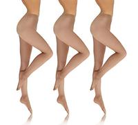 sesto senso Collant Trasparenti Donna 8 Den 3 Pezzi Invisible Pantyhose 4 L Avana 3 Pack