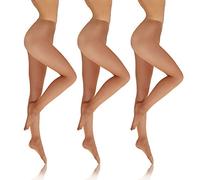 sesto senso Collant Trasparenti Donna 8 Den 3 Pezzi Invisible Pantyhose 4 L Bronzo 3 Pack