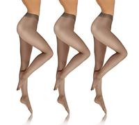 sesto senso Collant Trasparenti Donna 8 Den 3 Pezzi Invisible Pantyhose 4 L Fumo 3 Pack