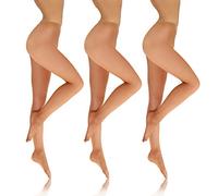 sesto senso Collant Trasparenti Donna 8 Den 3 Pezzi Invisible Pantyhose 4 L Golden 3 Pack