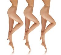 sesto senso Collant Trasparenti Donna 8 Den 3 Pezzi Invisible Pantyhose 4 L Naturale 3 Pack