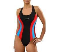sesto senso Costume da Bagno Donna Sportivo Costume Intero Opaco BW715 XXL/44 Nero