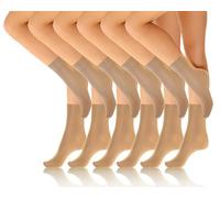 sesto senso Donna Calzino Microfibra Calze Seta Corto 6 Paia 40 Den Beige 6x1pack