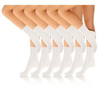sesto senso Donna Calzino Microfibra Calze Seta Corto 6 Paia 40 Den Bianco 6x1pack